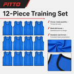 48 Pieces Mesh Sports Training Bib Vests, Standard Size, Blue, 12-Piece Pack