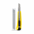 144 Pieces 9 mm Snap-Off Utility Cutter, Yellow and Black, with Spare Blade Case, 1 Set