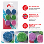 120 Pieces Toilet Rim Freshener Ballses, Multicolor, 6 Pieces