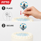 240 Pieces Birthday Number 4 Cake Candle, 5 cm, Blue