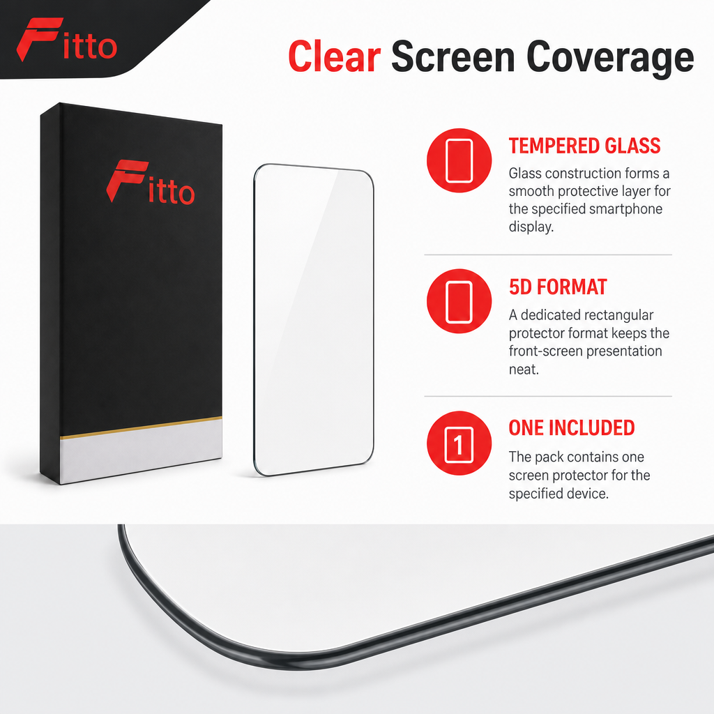 96 Pieces 5D Tempered Glass Screen Protectors for A15 5G Smartphone, ESD Anti-Static, 1 Pack