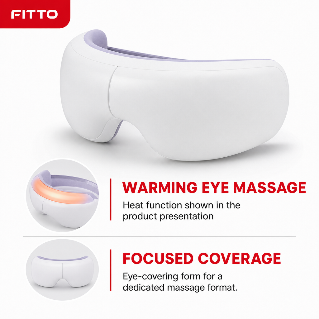 48 Pieces Heated Eye Massagers with Heat Function, White, 1 Piece