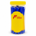96 Pieces Ball Pens, 1.0mm Blue Ink, Yellow and Blue Body, 25 Pack