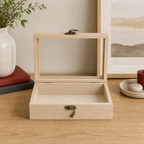 96 Pieces Wooden Display Cases with Clear Lid, 6 x 5 Inch