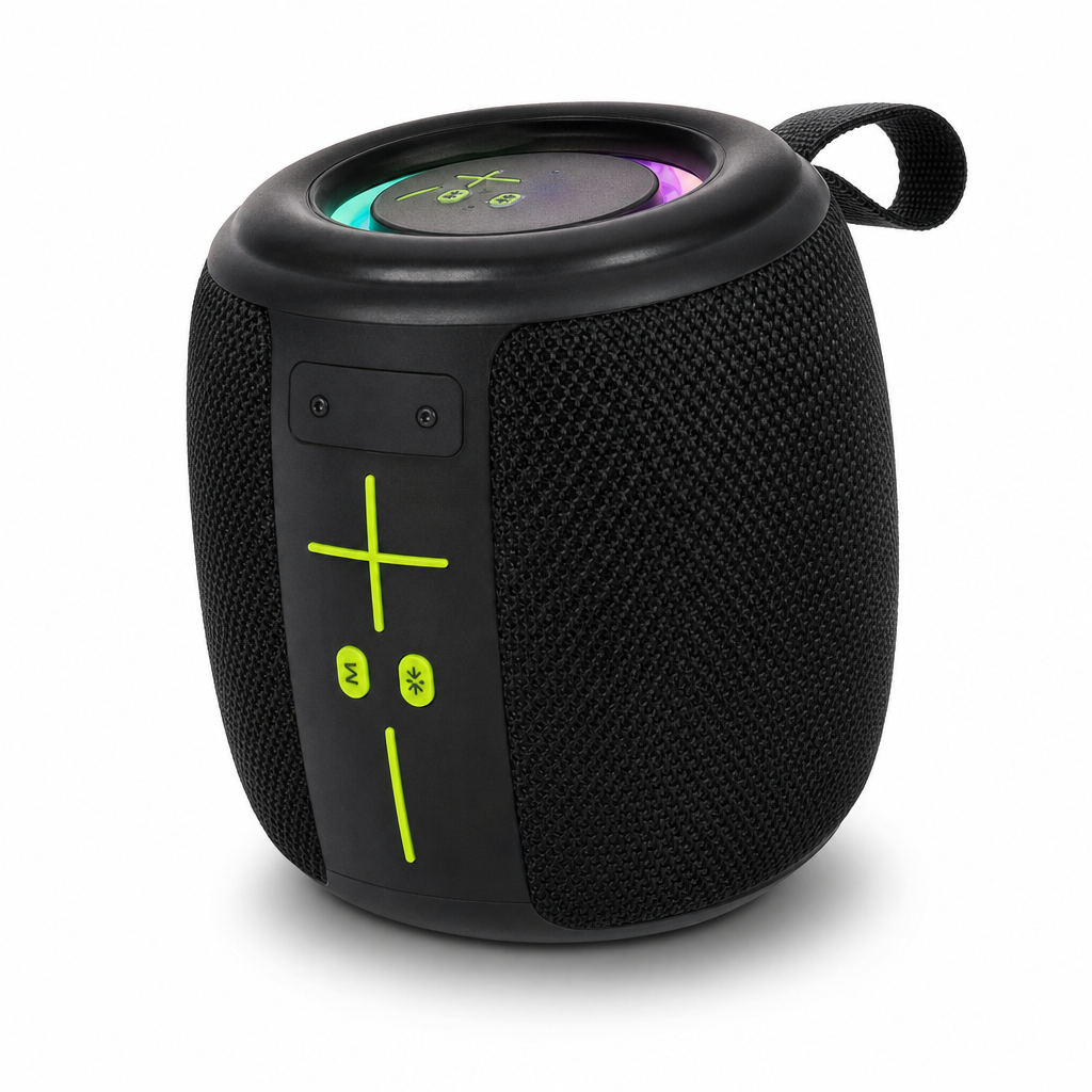60 Pieces Portable Mini Speaker with Hi-Res Audio, RGB Light and Splash Resistance, 16 x 13 x 13 cm