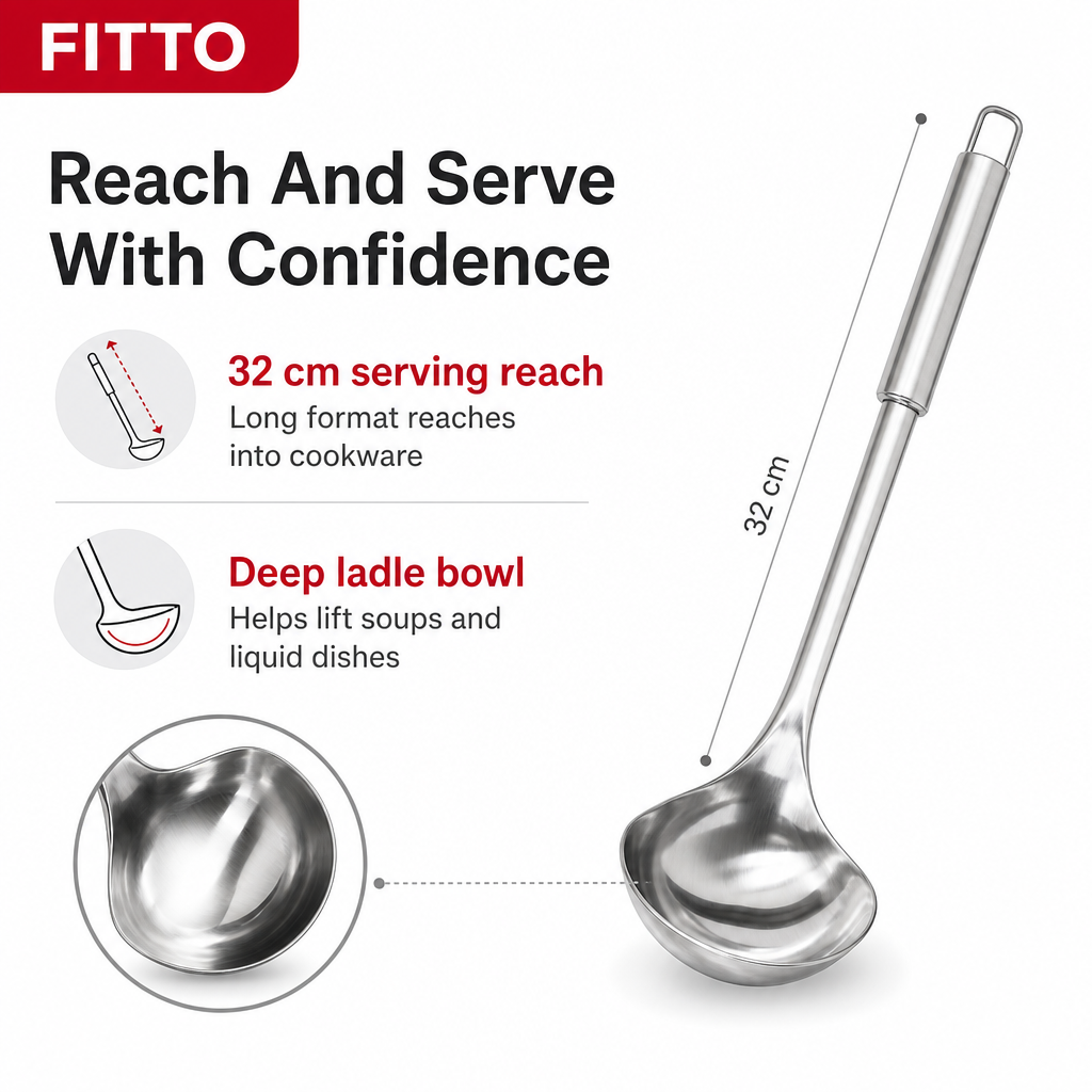 72 Pieces Stainless Steel Soup Ladle, 32 cm, Silver, Single Serving Utensil for Kitchen Cooking