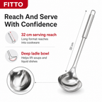 72 Pieces Stainless Steel Soup Ladle, 32 cm, Silver, Single Serving Utensil for Kitchen Cooking