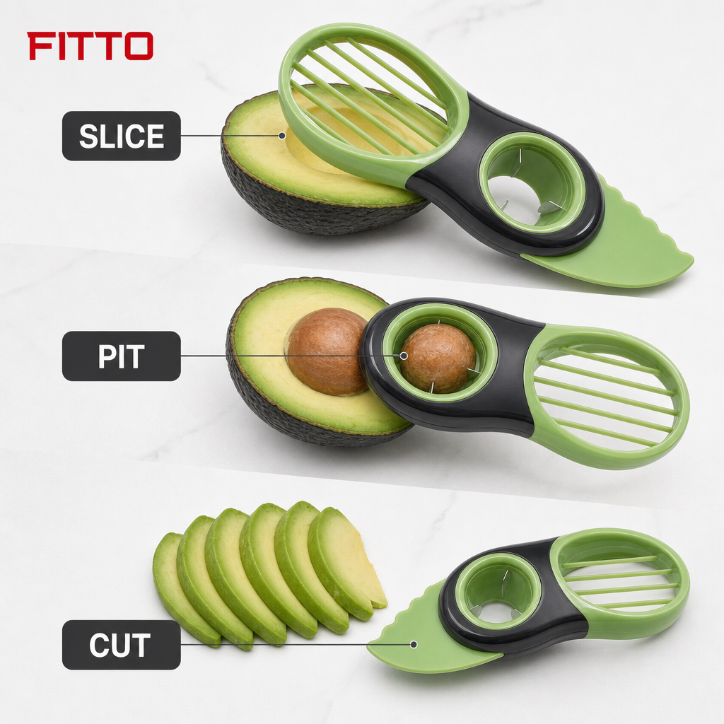 120 Pieces 3-in-1 Avocado Slicer, Pitter and Cutter, Green