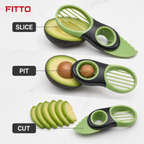 120 Pieces 3-in-1 Avocado Slicer, Pitter and Cutter, Green