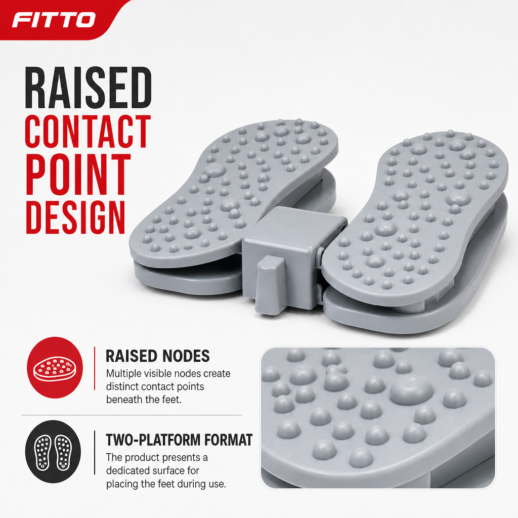 60 Pieces Grey and White Acupoint Foot Massager, Raised Node Foot Platform, 1 Piece