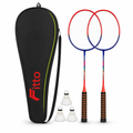 72 Pieces Badminton Racket Set with 2 Rackets, 3 Shuttlecocks and Carry Bag