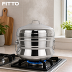 48 Pieces Stainless Steel Idli Steamer Small Round Cookwares for Steamed Idli Preparation