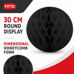 240 Pieces Black Paper Honeycomb Ball Decoration, 30 cm, 1 Piece