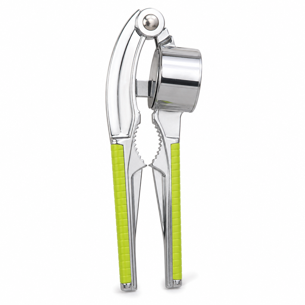 96 Pieces Garlic Presses, Metal Handheld Garlic Crusher with Silver and Green Handles, 1 Piece