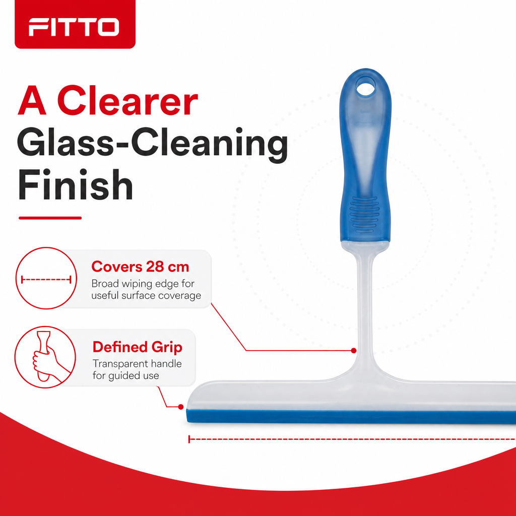 96 Pieces Window Squeegee with Transparent Handle, 28 cm, Single Piece