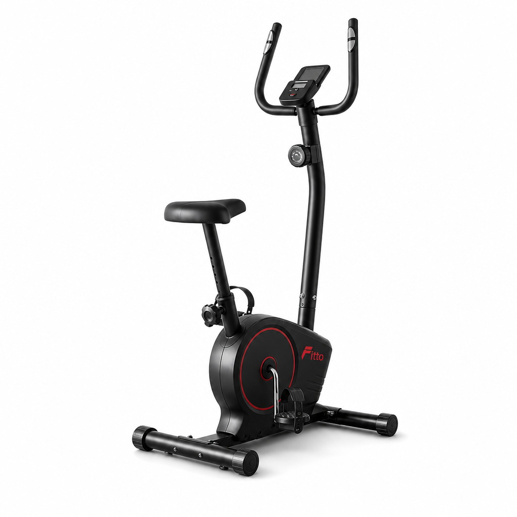 48 Pieces Upright Exercise Bikes with Magnetic Resistance, Steel Frame, Adjustable Seat and Digital Monitor for Indoor Cardio Workouts