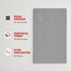 96 Pieces 500 GSM Microfiber Cleaning Cloth, No Stitching, 60 x 90 cm, Grey