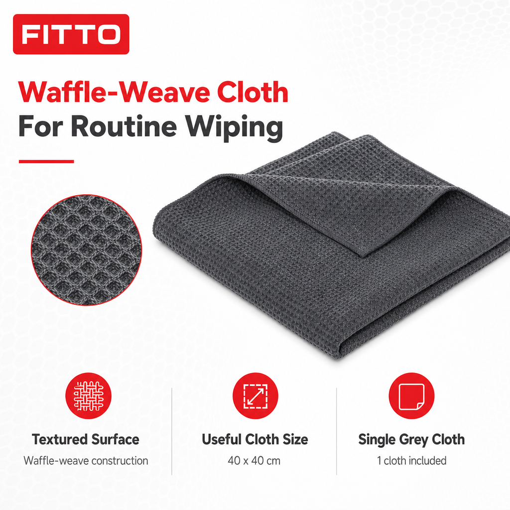 120 Pieces Waffle-Weave Microfiber Cleaning Cloth, 40 x 40 cm, Grey