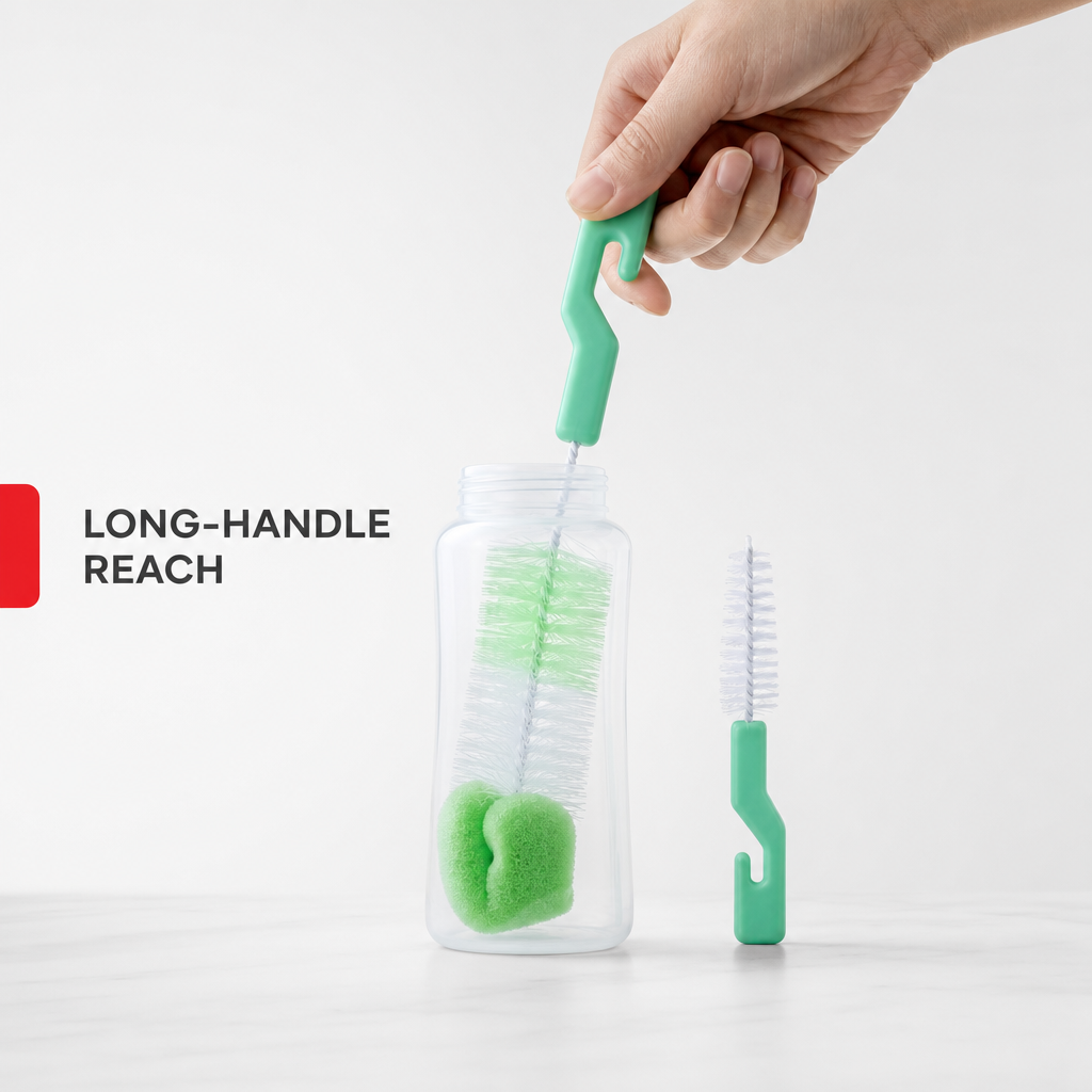 240 Pieces Assorted Colour Long-Handle Bottle Cleaning Brush Set, 2 Pieces