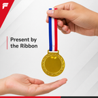 144 Pieces Sports Medal with Ribbon, Gold, 8 cm