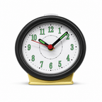 96 Pieces Round Quartz Alarm Clocks, Black Tabletop Design with Large White Numbers, 17 x 17 x 8 cm