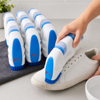 72 Pieces Shoe Cleaning Brushes with Built-In Liquid Dispensers, White and Blue, 6 Pieces
