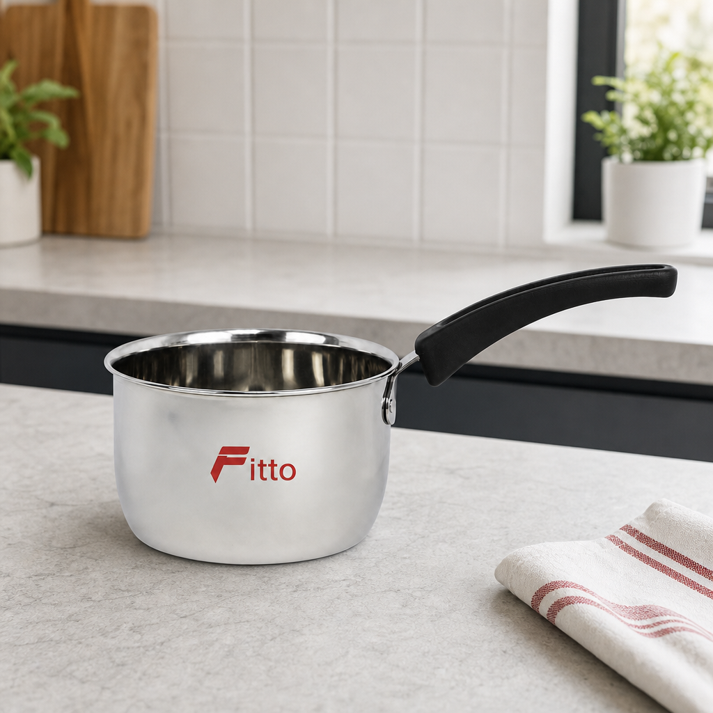 72 Pieces Stainless Steel Deep Saucepan with Handle, 17 cm