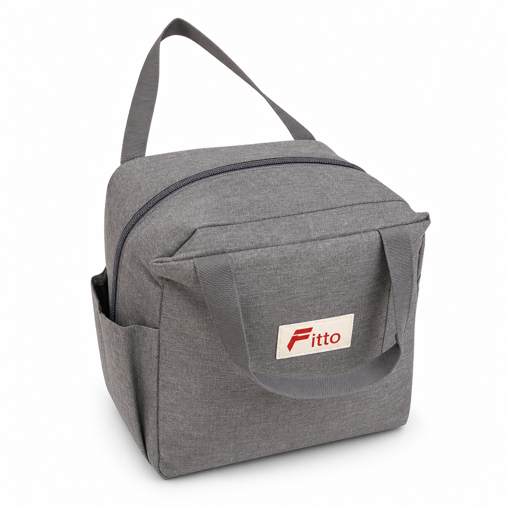 96 Pieces Insulated Lunch Bag with Carry Handle, Grey, 1 Piece