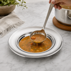 96 Pieces Stainless Steel Soup Plate, 26 cm, Round Deep Dish Tablewares for Soup and Serving