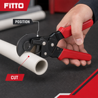 96 Pieces Ratchet PVC Pipe and Cable Cutters, 20 cm, Red and Black, 1 Piece