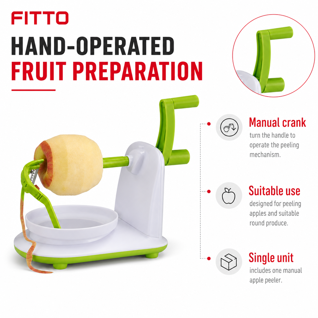 96 Pieces Manual Apple Peeler, Green and White Hand-Crank Fruit Peeling Tool, 1 Piece