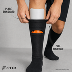 96 Pieces Shin Guard Socks, Size M, Black and Orange, Pair for Football Training and Sports Sessions