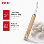 120 Pieces Shrimp Deveining Knife with Wooden Handle, 20.5 cm, Single Seafood Preparation Tool