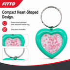 240 Pieces Green Heart Keychains, Metal Ring and Decorative Pendant, 1 Piece