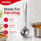 144 Pieces Stainless Steel Deep Curry Ladle, 30 cm, 1 Piece