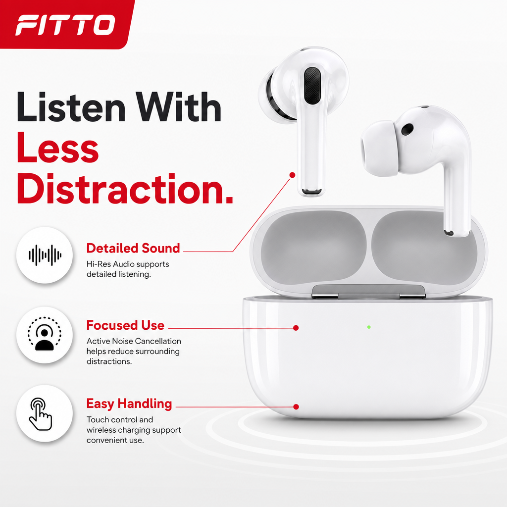 60 Pieces Wireless Earbudses with Hi-Res Audio, Active Noise Cancellation, Wireless Charging and Touch Control