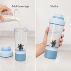 96 Pieces 500ml Shaker Bottle with Mixer, Light Blue