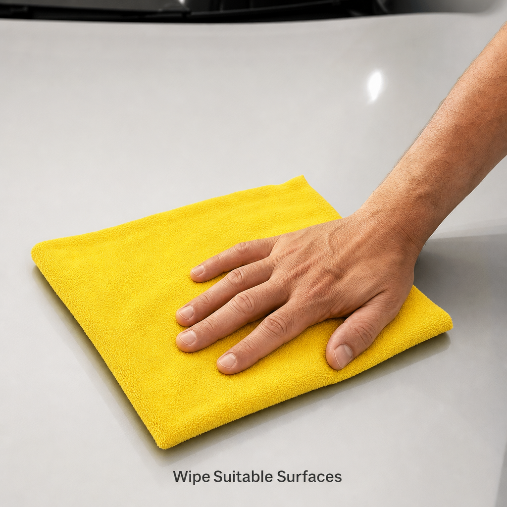 120 Pieces Microfiber Cleaning Cloth, No Stitching, 40 x 60 cm, Yellow