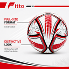 72 Pieces Football Size 5, White with Colour Line Design, Single Ball for Football Practice and Recreation