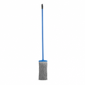 96 Pieces Cotton Mop with Painted Iron Handle, 120 cm, Blue