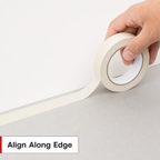 144 Pieces Self Adhesive Masking Tape, 36mm x 30yd, White Roll for Painting, Decorating and Surface Protection
