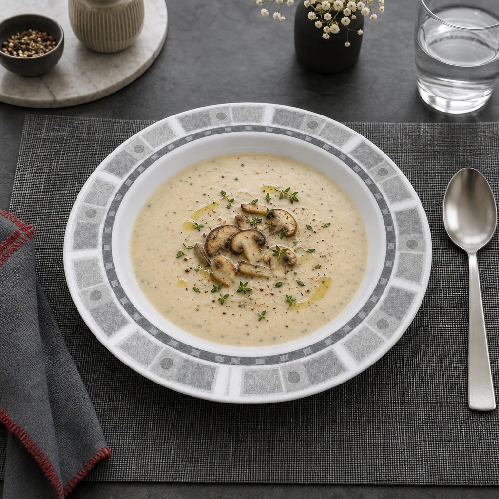 96 Pieces Soup Plate, 11 Inch Round Grey Plate with Geometric Border for Dining Table Settings