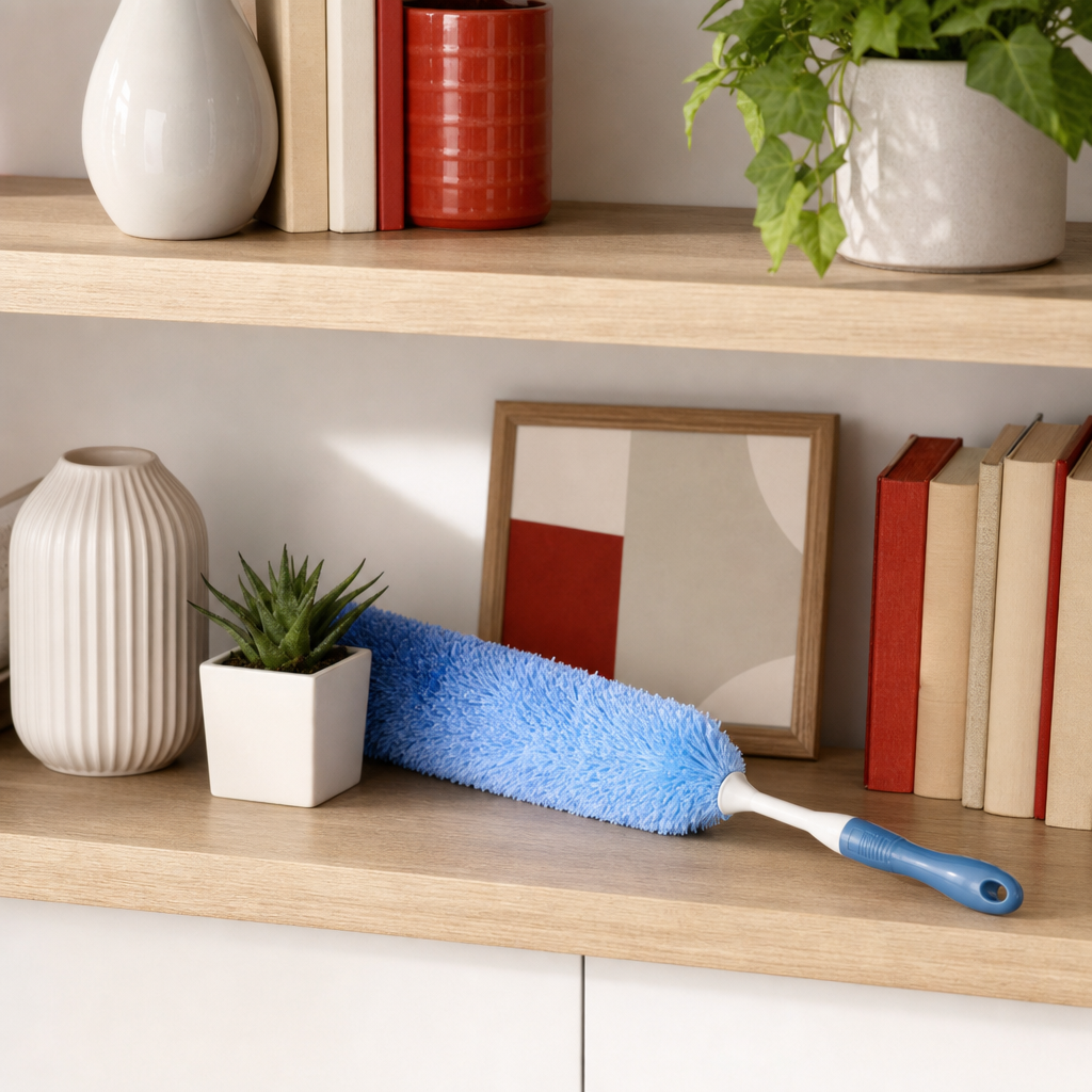 96 Pieces Microfiber Dusters with Long Handle, 55 cm, Assorted Colour for Furniture, Shelves and Household Surfaces