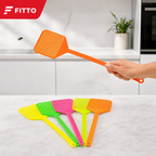 240 Pieces Assorted Colour Plastic Fly Swatters with Long Handles, 6 Pieces