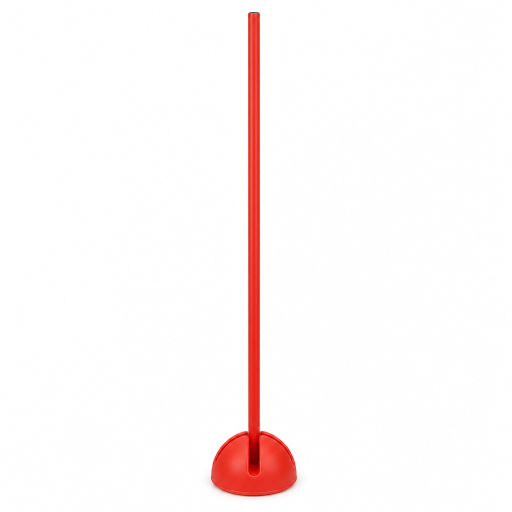 96 Pieces Plastic Training Poles with Round Base, Red, 1 Piece