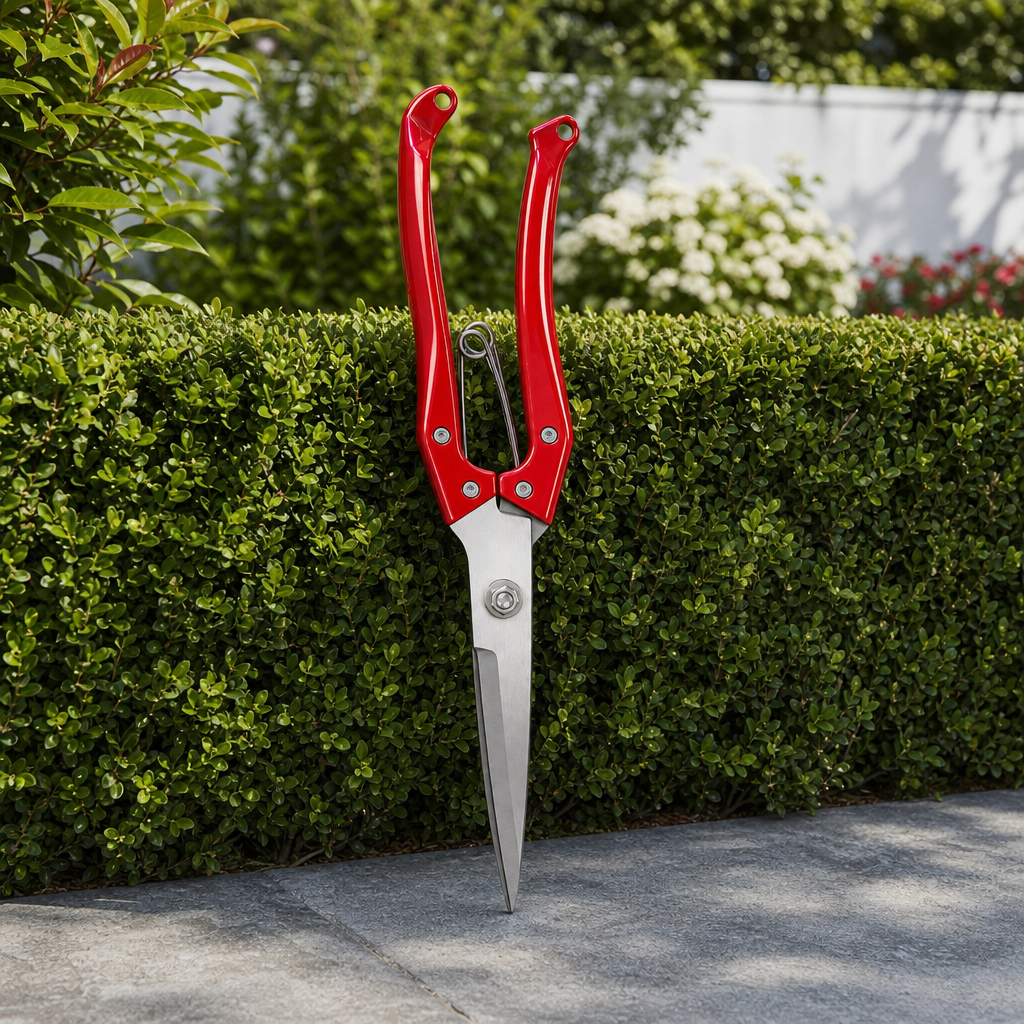 96 Pieces Long-Handle Hedge Shears, 35 cm, Red, 1 Piece