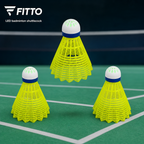 96 Pieces LED Shuttlecock Pack, 3-Piece Glow in the Dark Badminton Birdies for Evening Play