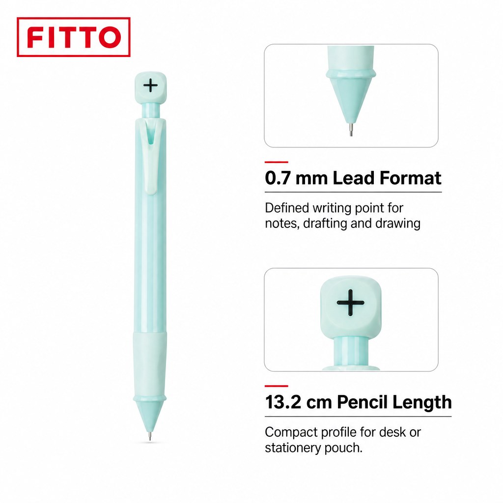 60 Pieces Mechanical Pencil with Symbol Top, 0.7 mm Lead Format, Pastel Colour, 13.2 cm
