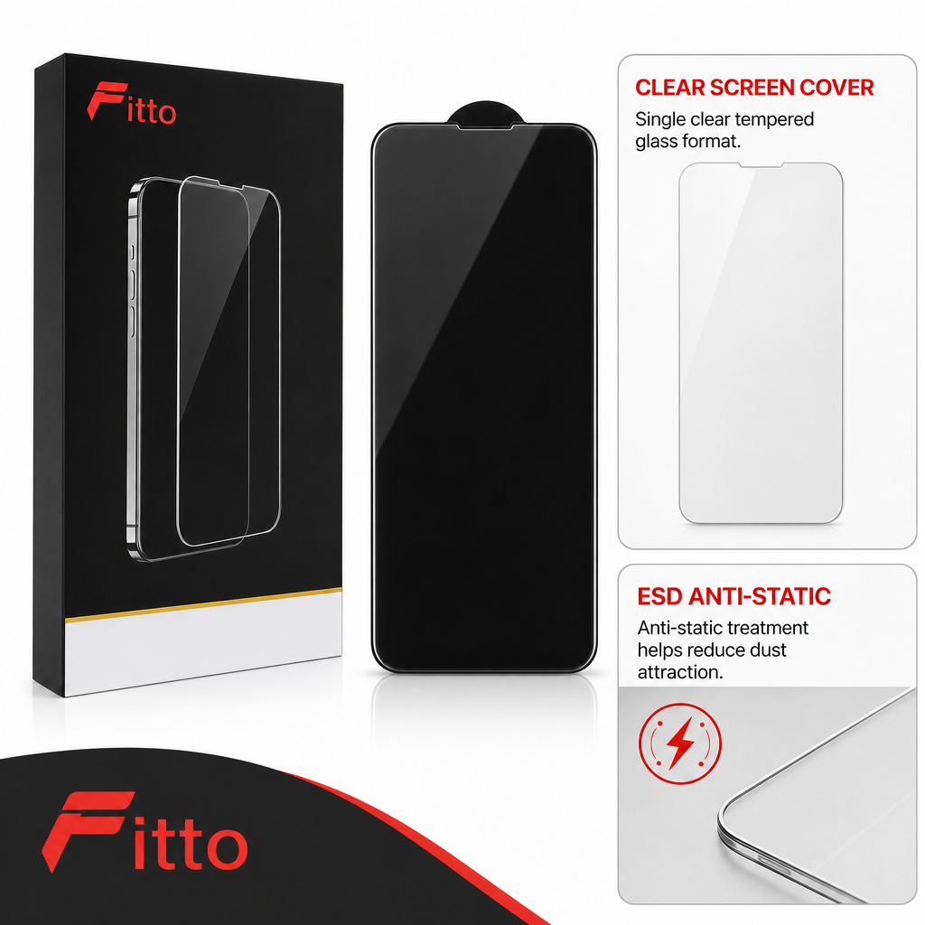 96 Pieces 5D Tempered Glass Screen Protectors for 15 Pro Smartphone, ESD Anti-Static, 1 Pack