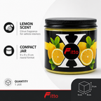 120 Pieces Car Air Fresheners Jelly, Lemon Scent, 9 cm Round Jar for Vehicle Interior